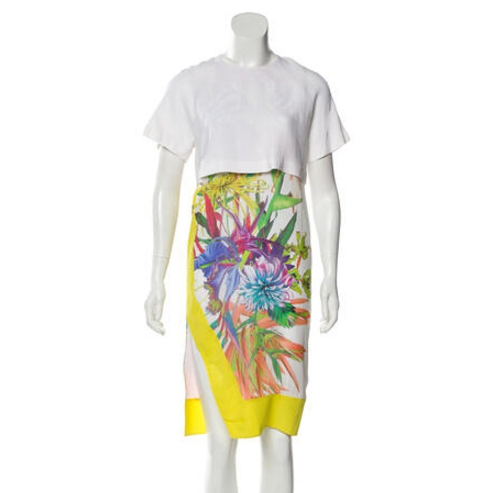 Just Cavalli Printed Knee Length Dress w/ Slit XS